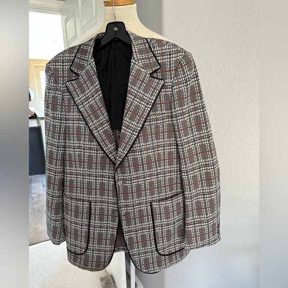 VTG Plaid Blazer, size medium - Picture 4 of 16